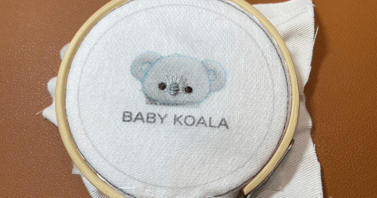 「べびこあら」の刺繍をしてみた