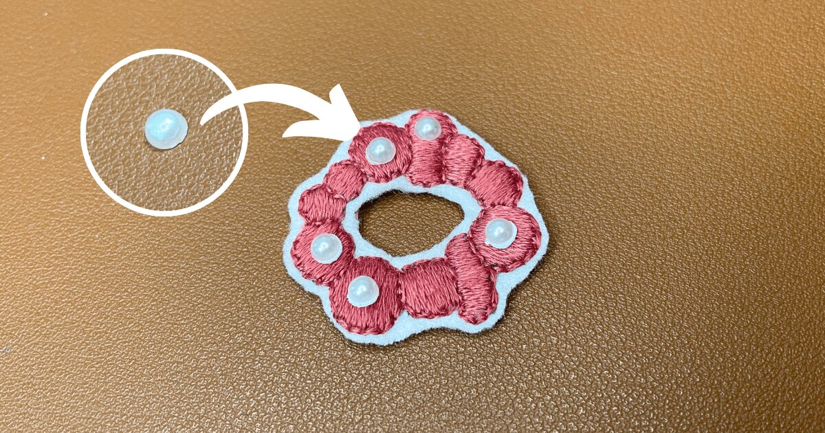「ミャクミャク輪っか」の刺繍をしてみた